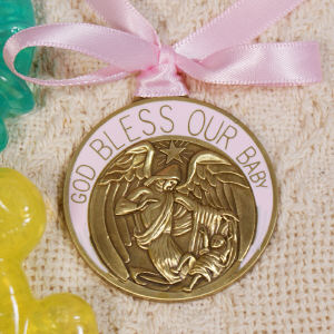 Baby Girl's Guardian Angel Crib Medallion